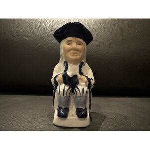 Vintage - Wood & Sons - Toby Jug Blue & White 5"